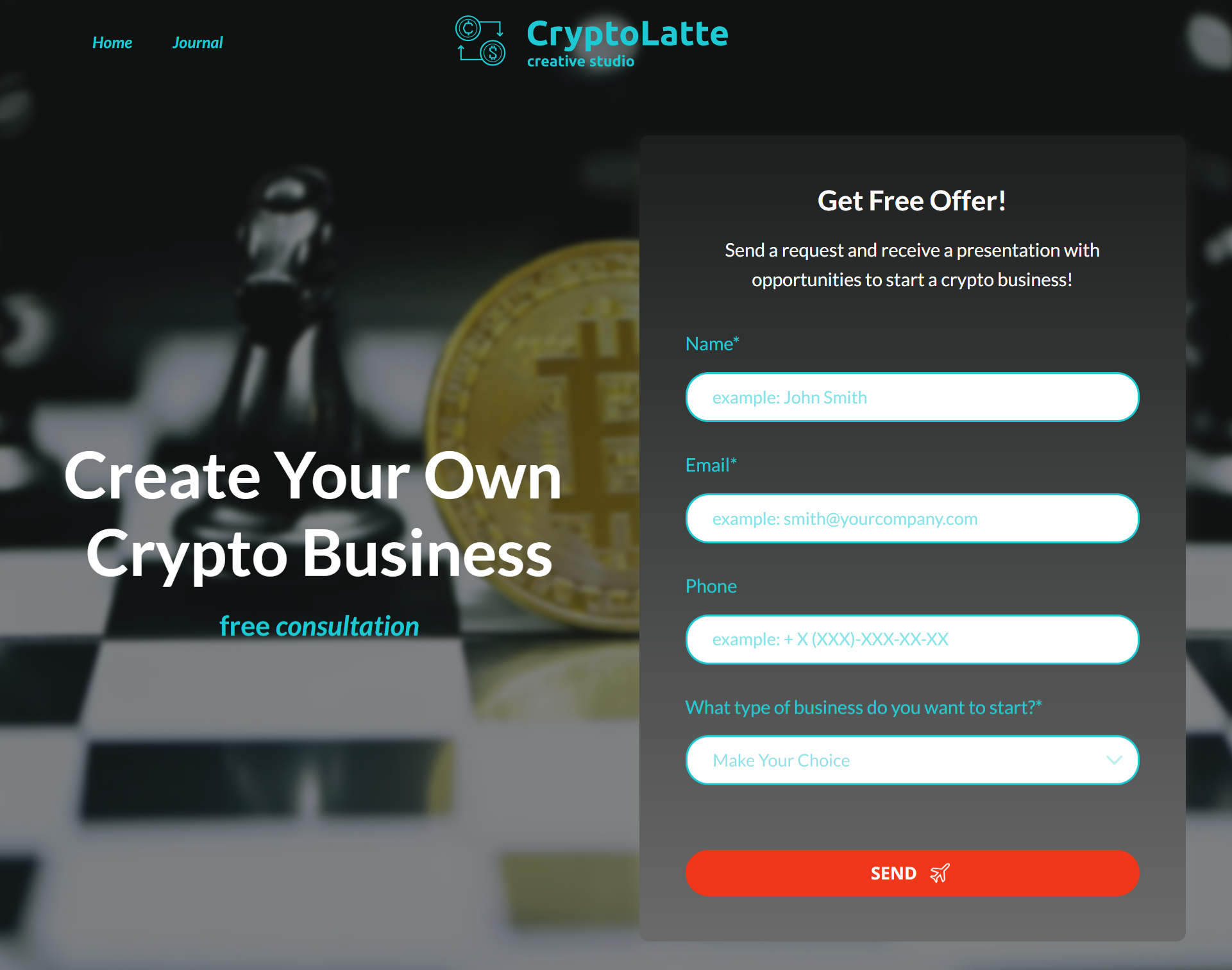 Ready-Made website for Crypto-consulting